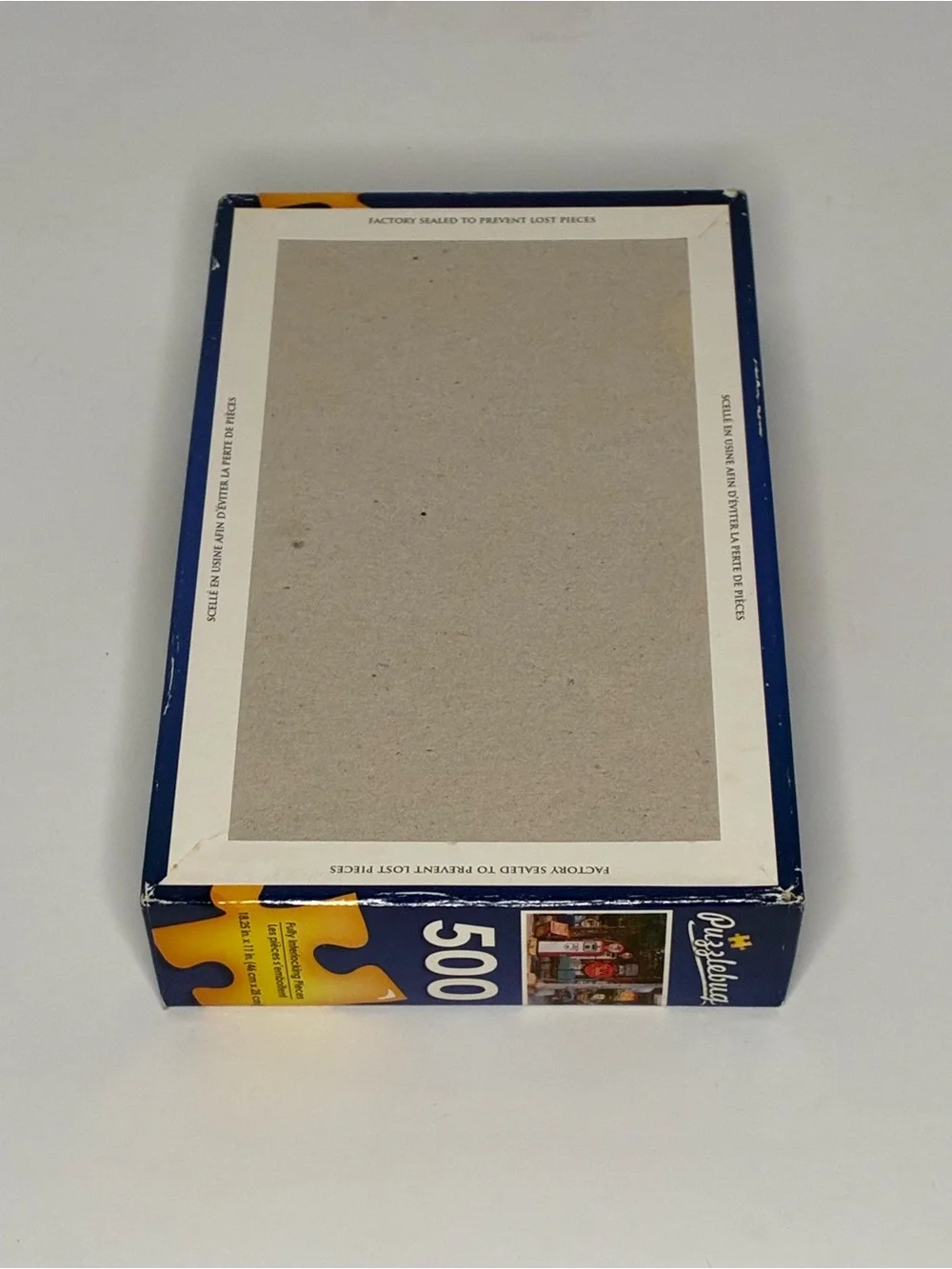 500-Piece Retro Gas Station Jigsaw Puzzle - Blue